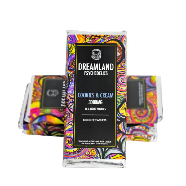 Golden Teacher Chocolate Bars Dreamland Psychedelics - Cookies & Cream