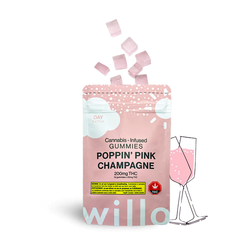 Willo 200mg THC Pink Champagne (Day) Gummies