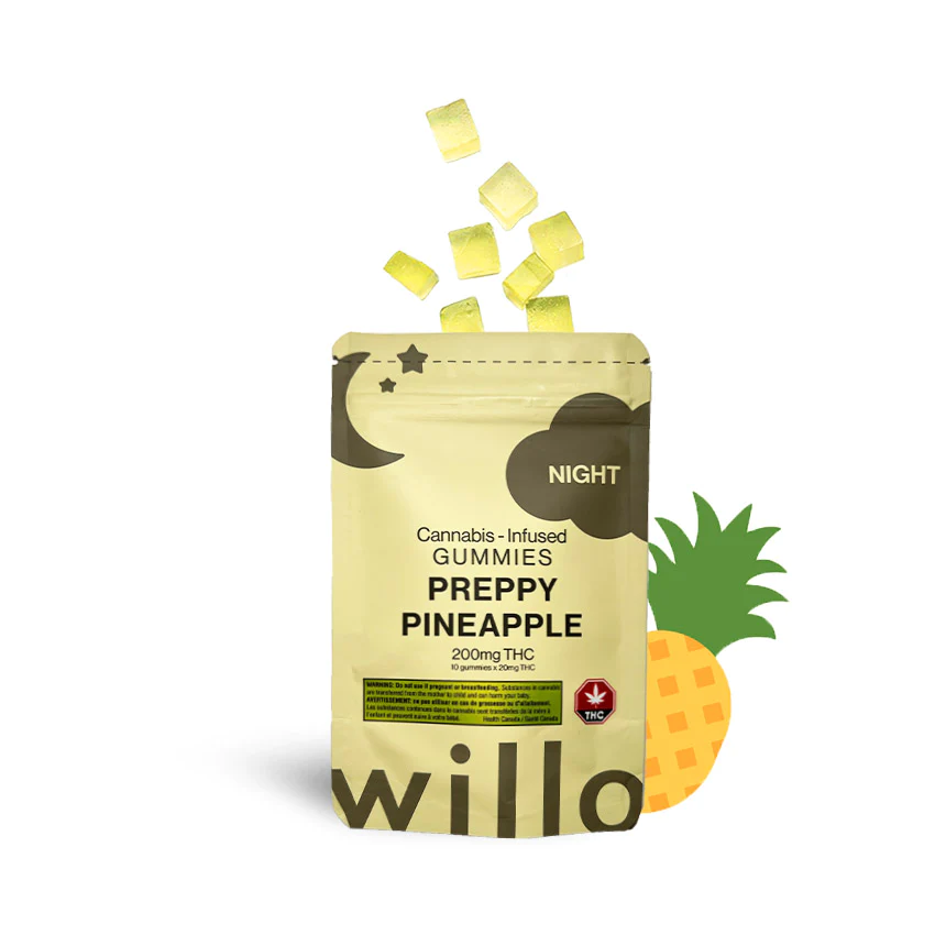 Willo 200mg THC Preppy Pineapple (Night) Gummies