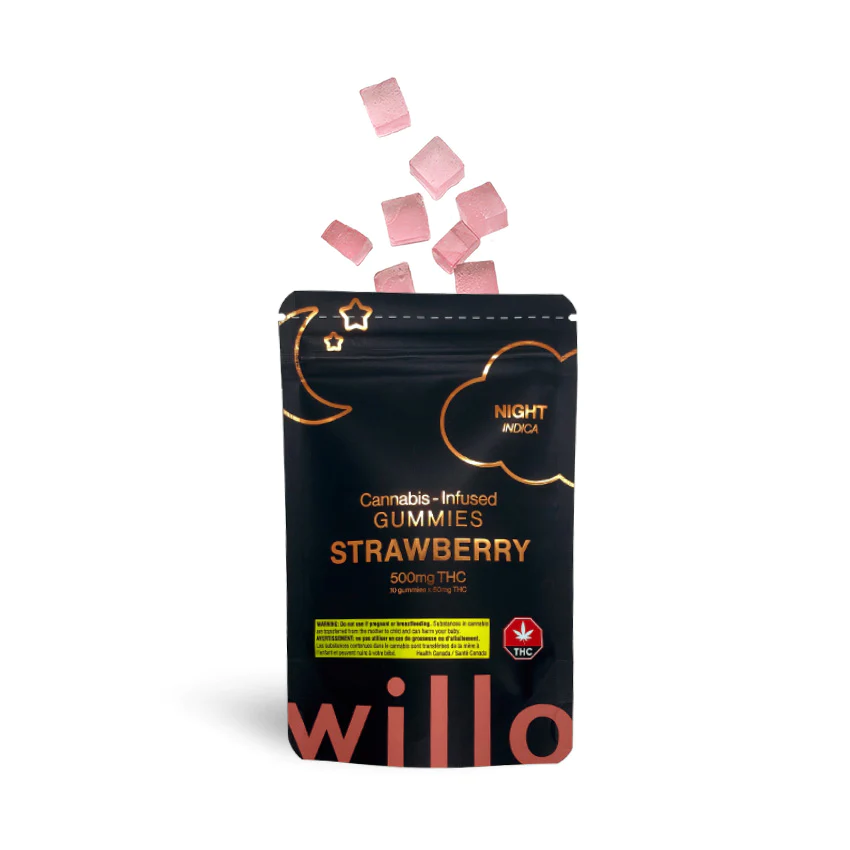 Willo 500mg THC Strawberry (Night) Gummies