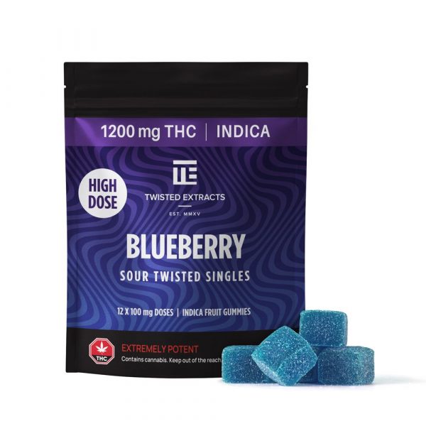 bhang-bhang Twisted Extract Blueberry Sour Twisted Singles - 1200mg THC Indica